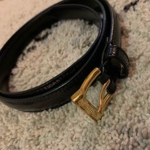 Burberry Black Patent Leather Belt